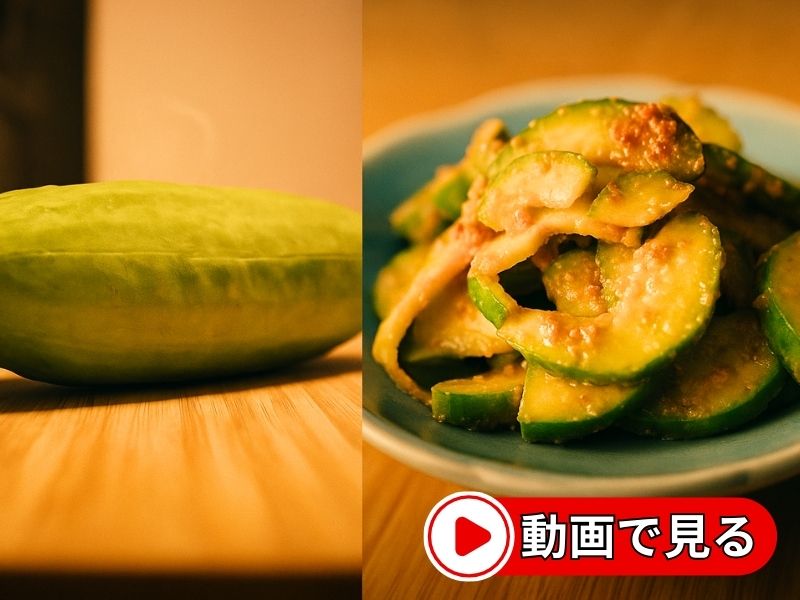 白瓜の胡麻和えの動画を見る