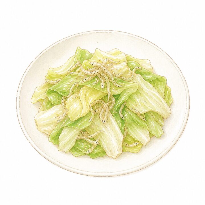 レタスとちりめんじゃこの炒め物 やさい事変